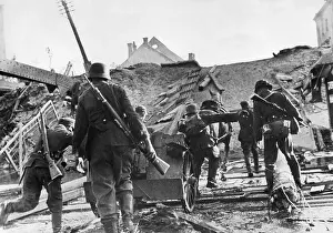 Jelgava: Setting up of infantry guns in Soviet Latvia in 1944