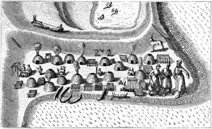1594: Settlement in Russian Lapland in 1594, showing