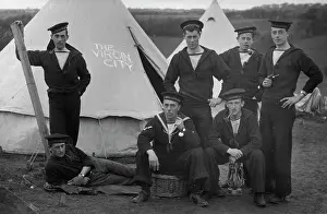 Disbanded: Seven members of the Royal Naval Division