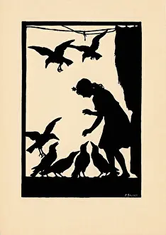 Schirmer: The Seven Ravens in silhouette