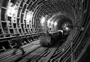 Severomuysky: Severomuysky Tunnel under construction, 1991