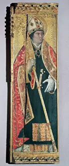 Habit: Severus of Barcelona. 3th-4th centuries. Gothic altarpiece