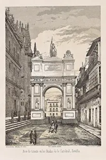 Demographic: Sevilla. Triumphal arch built in the cathedral