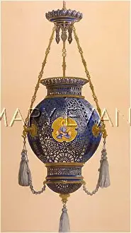 Tassles: SEVRES PORCELAIN LAMP