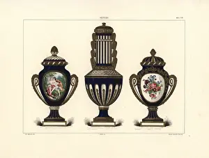 Gillot: Three Sevres vases