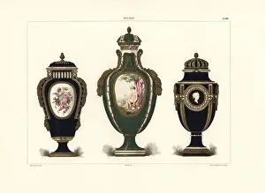 Gillot: Three Sevres vases