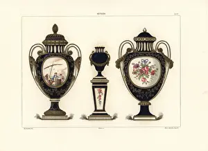 Gillot: Three Sevres vases