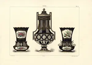 Gillot: Three Sevres vases