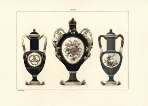 Gillot: Three Sevres vases
