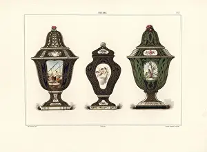 Gillot: Three Sevres vases