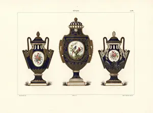 Gillot: Three Sevres vases