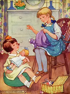 Warne: Sewing dolly's dress