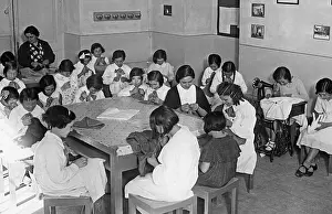 Homework: Sewing lessons at an Italian school, 1937