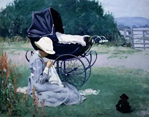 Brake: Sewing in the Sun ' woman and pram