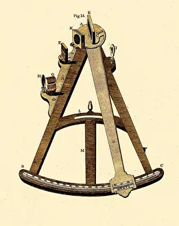 Sextant: Sextant, Navigational Instrument, 1791