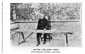 Gurning: The Sexton and Sand Table at Dennington Church