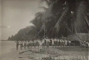 Seychelles: Seychelles Scouts Saluting the Union Jack