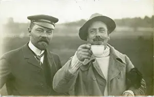 Aldershot: S.F. Cody, right, as a ?strike-breaker?, arrived at Bro?