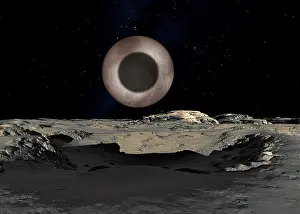 Satellites: The Shadow of Charon on Pluto