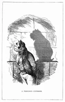 Ferocious: Shadow drawing. C.H. Bennett, A Ferocious Customer