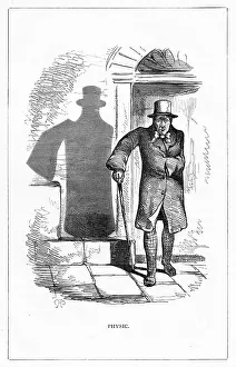 Physic: Shadow drawing. C.H. Bennett, Physic