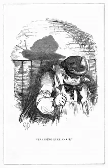 Slow: Shadow drawing. C.H. Bennett, Snail