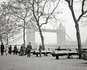 Shadowy: Shadowy Tower Bridge Seen from the Embankment