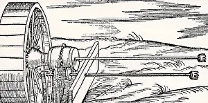 Boring: Shafts of a cannon boring machine with drilling