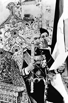 15062: Shah of Iran reads a statement from the Peacock