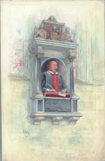 Quatremain: Shakespeare memorial, Holy Trinity Church, Stratford