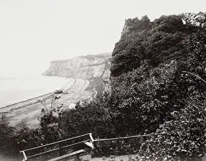 Shanklin: Shanklin, Dunnose cape on the Isle of Wight in the
