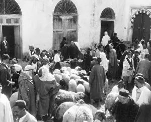 Traders: Sheep market in Tunis, 1931