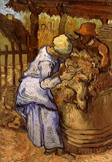 Shearing: The Sheep-Shearers, by Van Gogh