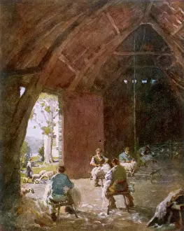 Shearing: SHEEP SHEARING/1908