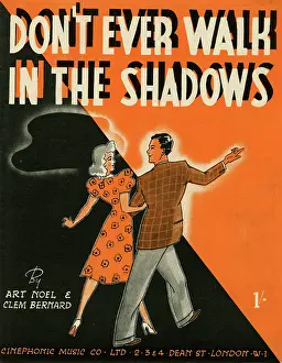Lyrics: Sheet music cover, Don't Ever Walk in the Shadows