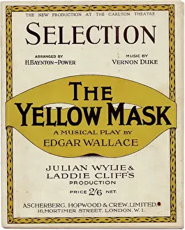 Wylie: Sheet music cover, Selection from The Yellow Mask
