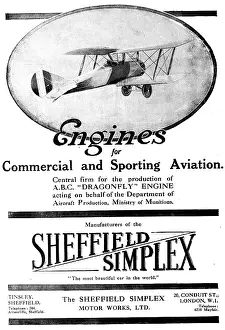 Simplex: Sheffield Simplex Aircraft Engines - A.B.C.Dragonfly