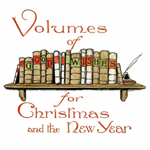 Volumes: A shelf of books with Good Wishes