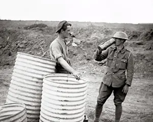 Corrugated: Shell case used as drinking vessel, Western Front, WW1