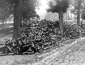 Dump: Empty shell cases and boxes, Battle of Albert, France, WW1