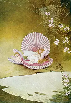 Outhwaite: Shell Fairies ' fairies sleeping in clamshells
