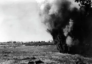 Hits: Shell hit in the Baltic states, 1944