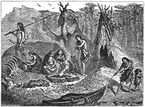 Impression: Shell Mound People or Kitchen-Middeners. Late