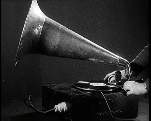 Shellac: A Shellac Record Playing on a Gramophone