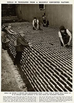 Rearmament: Shells in thousands in a recently converted factory 1939