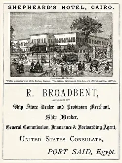 Broker: Shepheard's Hotel advertisement