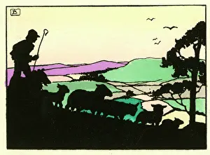 Shepherds: Shepherd boy and his flock