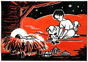 Two Colour: Shepherd Boy in the Holy Stable
