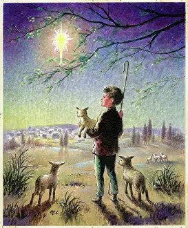 Cooke: Shepherd Boy with lambs gazing at the Star