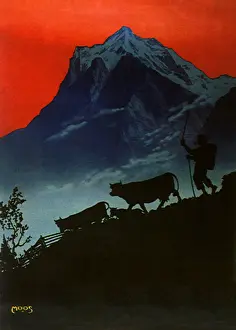 Mountainside: Shepherd on Mountain